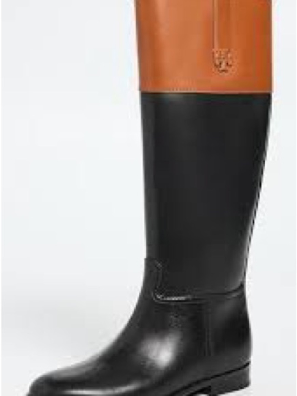 Tory Burch Double T Riding Boot 55MM Vachetta Leather sz 6.5 NIB